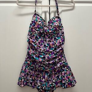 Colorful Floral Shaping Swimsuit